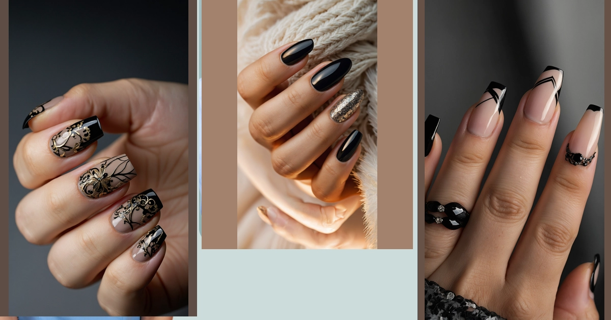 Trendy Black Nail Art Ideas That Rock!**  
**